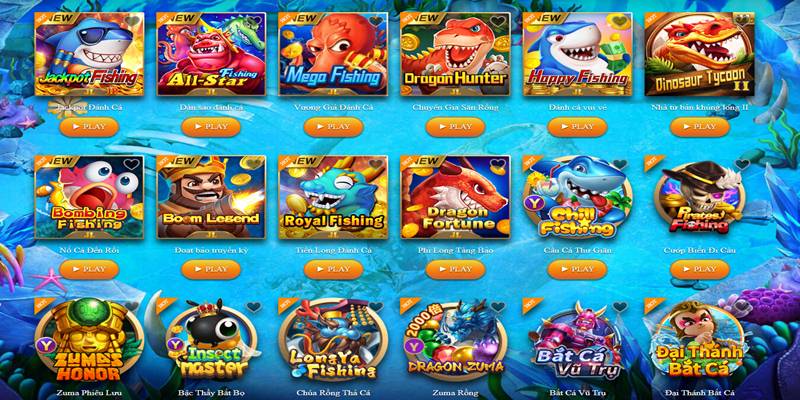 Bắn Cá cung cấp nhiều phiên bản game sống động từ thế giới đại dương